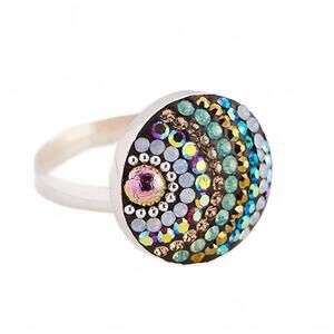 NEW MOSAICO women's brilliant moon adjustable ring in silver